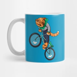 cat cyclist Mug